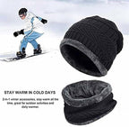 KINGBARON Ultra Soft Unisex Woolen Warm Snowproof Beanie Cap/Hat with Muffler Scarf Set for Men Women