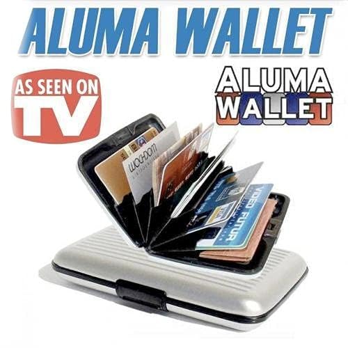 Men Aluminium Aluma Wallet Multicolor Pockets Purse Credit Cards Organizing Hard Case Holder Aluma Wallet