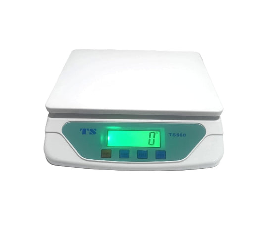 Skeisy New TS-500 Digital Kitchen Scale with LCD Display, Electronic Weighing Machine, White Power up 30kg-1gm and power by aaa battery