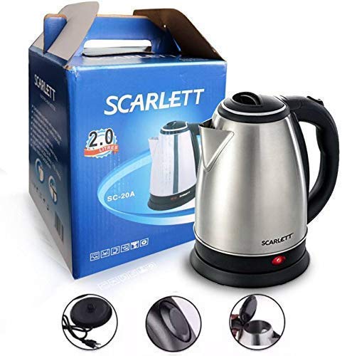 GLIVE (LABEL) Scarlet Electric Kettle 2.0 Litre Design For Hot Water, Tea,Coffee,Milk, Rice and Other Multipurpose Cooking Foods Kettle
