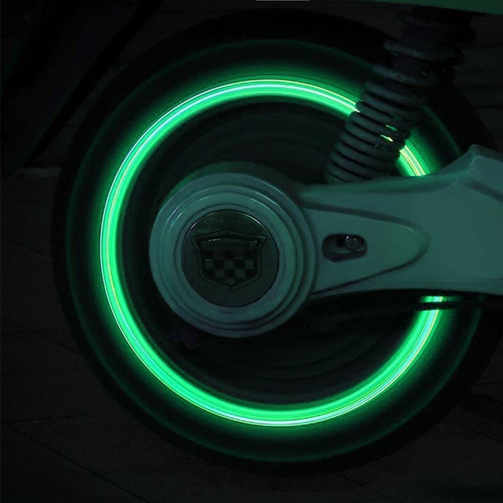 9UP® Radium Valve Cap for Vehicles - 12Pcs | Car Tyre Rim Air Caps Cover | Universal Radium Caps for Car, Truck, Motorcycles, Bike (Pack of 12, Colour – Green)