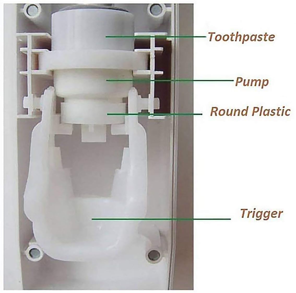 Automatic Toothpaste Dispenser with 5 Brush Holder, Fresh ABS Plastic Dust-Proof Wall Mounted Toothbrush Holder with Cover Storage Stand for Home Bathroom