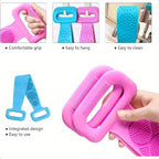 FIGMENT Soft Silicone Bath Body Brush For Men and Women, Deep Nourishing Cleansing, Exfoliation, Dirt Removal, BPA-Free, Back Scrubber, Lather Boosting Bristles, No-Slip Grip, Multicolor (Standard)