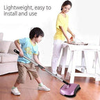 DGOOLS  Brush SRotatingpin Hand Push Broom Sweeper Dust Collector Floor Surface Cleaning Mop