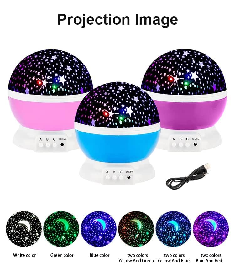 Toy Imagine Plastic Star Master Galaxy Night Projector Lamp 360° Rotating Led Starry Light with Moon, Ocean Wave & Astronaut Effects Battery Operated for Bedroom Décor Gift for All Multicolor