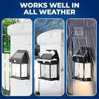 Btag Sun-Powered Wall Light Outdoor with Motion Sensor – Waterproof Exterior LED Sconce Lamp, Auto Charging Security Light for Porch, Patio, Garden, Pathway & Yard Lighting. PO1 (SL002_Warm Yellow)