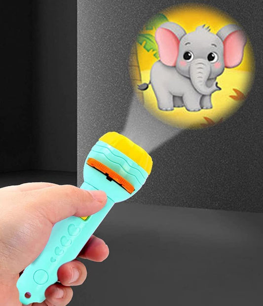 LISHER 6 Slides 48 Patterns Mini Projector Torch Toy Slide Flash Light Projector Toys Torch for Kids Lamp Education Learning Night Light Before Going to Bed(Random Slides), Multicolor