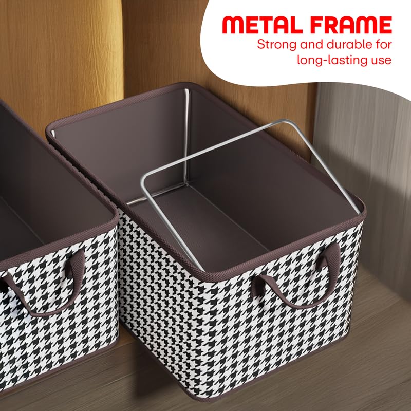 KARTUNBOX Foldable Clothes Organizer Storage Box, Storage Box for Wardrobe, Saree, Shirts, and Blankets, Cloth Storage