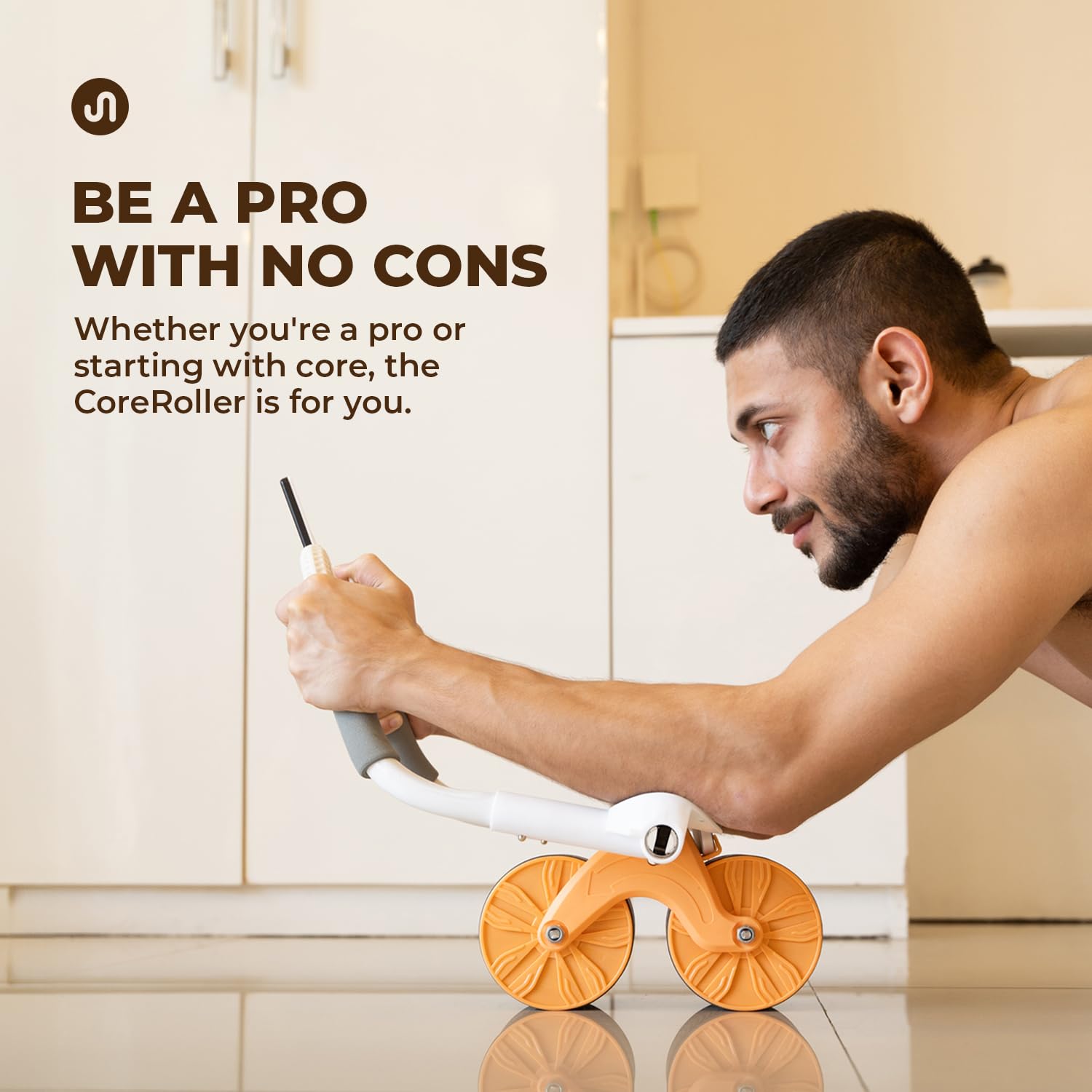 Bodyband Abs Roller for Men & Women Automatic Rebound Abs Roller Wheel for Home Workout, Gym Ab Roller for Men Abs Workout Equipment for Abdominal For Home With Knee Mat ABSolute Abroller Multicolor