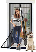 black sparrow Magic Mesh Magnetic Mosquito Screen Door Net Curtain with Magnets Polyester Mesh Curtain Back Door Mesh with Full Frame Hook & Loop Auto-Closing Fly Insect Mosquito Nets