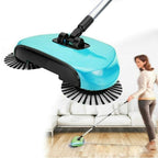 DGOOLS  Brush SRotatingpin Hand Push Broom Sweeper Dust Collector Floor Surface Cleaning Mop