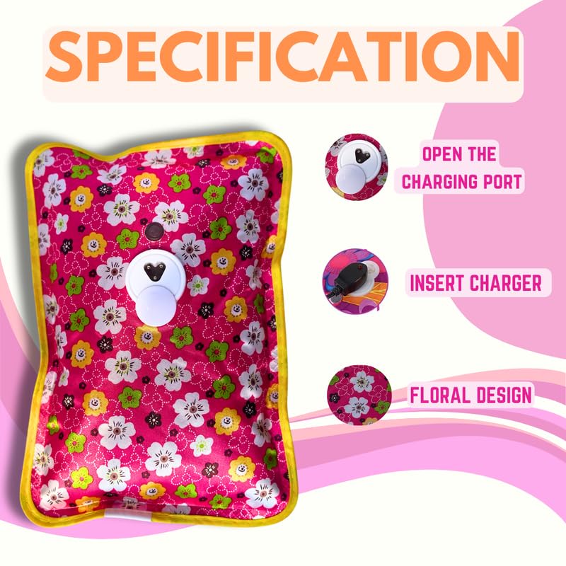 Electric Hot Water Bag For Pain Relief Therapy (Multicolor) Pack of 1