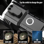 DRAWBRIDGE 1 pc Torch Light,LED 3W Torch Light Rechargeable Torch Flashlight,Long Distance Beam Range Car Rescue Torch with Hammer Window Glass and Seat Belt Cutter Built Portable Rechargeable