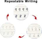 Eclet Magic Book for Kids, Sank Magic Practice Copybook, (4 Book+10 Refill+1 Pen+1 Grip) Number Tracing Book for Pre-Schoolers with Pen, Magic Calligraphy Copybook Set Writing Tool for Kids(F)