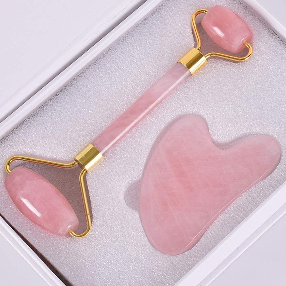 Mr.HSD Jade Roller & Gua Sha Tool 100% Natural Himalayan Stone Facial Massager for Face Neck Healing Skin Wrinkles & Serum Application (Pink) Brand: Mr.HSD Find specific info