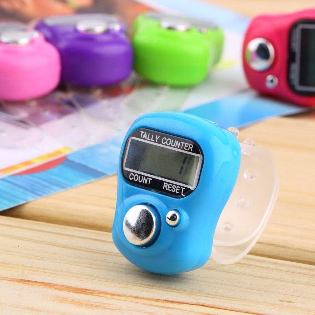 AMZTOP Mini Hand Tally Counter Finger Ring Digital Electronic Head Count,Japa Counter Counting Machine For Mantra Jap And Cricket Umpire And Various Counting Purpose Small (Color May Vary)