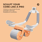 Bodyband Abs Roller for Men & Women Automatic Rebound Abs Roller Wheel for Home Workout, Gym Ab Roller for Men Abs Workout Equipment for Abdominal For Home With Knee Mat ABSolute Abroller Multicolor