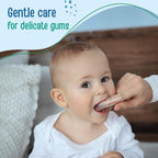 LuvLap Baby Silicone Finger ToothBrush with case for Easy Cleaning, Massaging, and Soothing Gums, Oral Hygiene