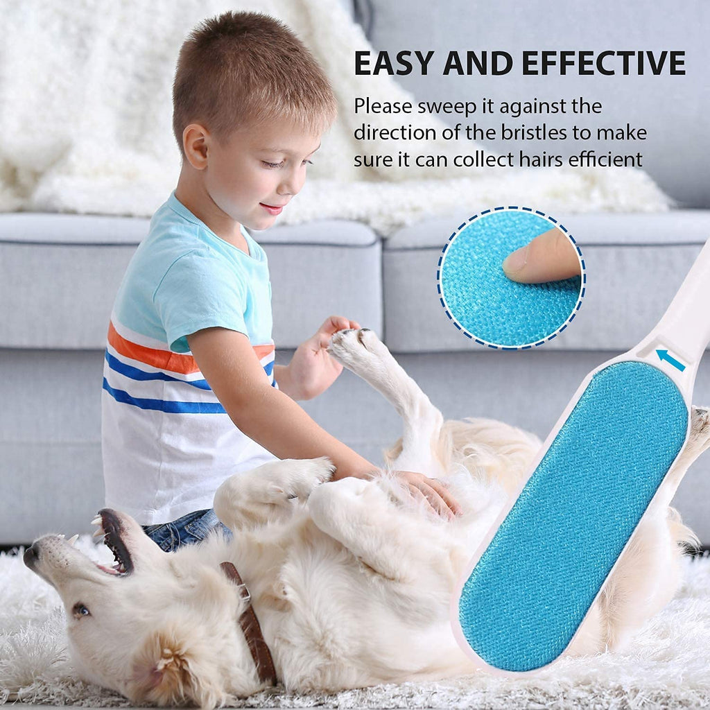 EPISKEY Pet Hair Remover Brush - Sided Lint Brush with Self - Cleaning Base Lint Brush - Fur & Lint Removal for Clothes Furniture Car Seat Couch Remover Magic Clean Clothing,Furniture (Blue) (PHR)