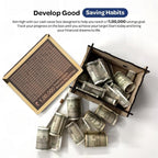 JELVI Wooden Piggy Bank for Kids & Adults, Coin Box with Carved Design,Savings Box,Money Bank Mini Bank,Donation Box,Smart Money Box,Wooden Coin Box, Money Saver, Money Bank Piggy Bank with Numbers