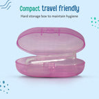 LuvLap Baby Silicone Finger ToothBrush with case for Easy Cleaning, Massaging, and Soothing Gums, Oral Hygiene