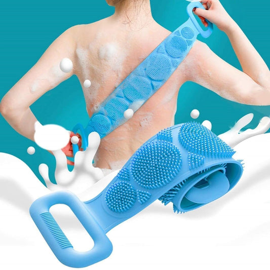 FIGMENT Soft Silicone Bath Body Brush For Men and Women, Deep Nourishing Cleansing, Exfoliation, Dirt Removal, BPA-Free, Back Scrubber, Lather Boosting Bristles, No-Slip Grip, Multicolor (Standard)