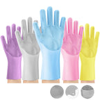 Aim Emporium Silicone Dish Washing Gloves, Silicon Cleaning Gloves, Silicon Hand Gloves for Kitchen Dishwashing and Pet Grooming, Great for Washing Dish, Car, Bathroom.