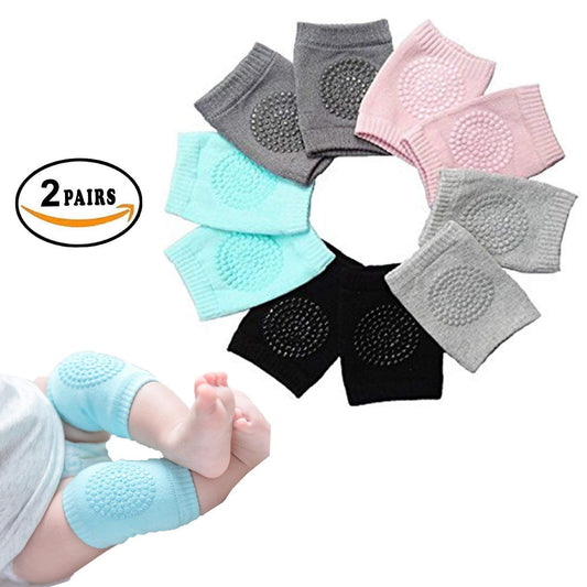 SellBotic 2 Pair Baby Knee And Elbow Pad Baby Crawling Elbow Pad Baby Leg Warmer Baby Kneecap (Multi Color) Pack Of 1