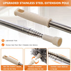 Hallstatt Upgraded Microfiber Duster For Cleaning With Extension Pole 30-100 Inch,With Bendable Head. Cleaner With Long Extendable Handle For Cleaning High Cobweb,Ceiling Fan,Blinds,Furniture(1),Grey