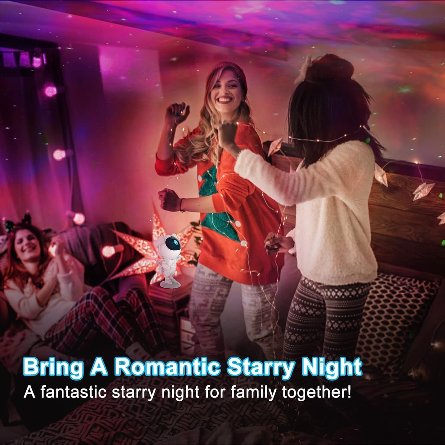 DesiDiya® Astronaut Light Projector – 360° Galaxy Star Projector with Timer & Remote Control, Ideal for Bedroom Ceiling, Home Decor, and Parties (Corded Electric)