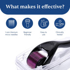 Man Matters Derma roller 1.00 mm With 540 Titanium Alloy Needles | Promotes Beard Growth & Reduces Acne Scars | Safe & Effective To Use