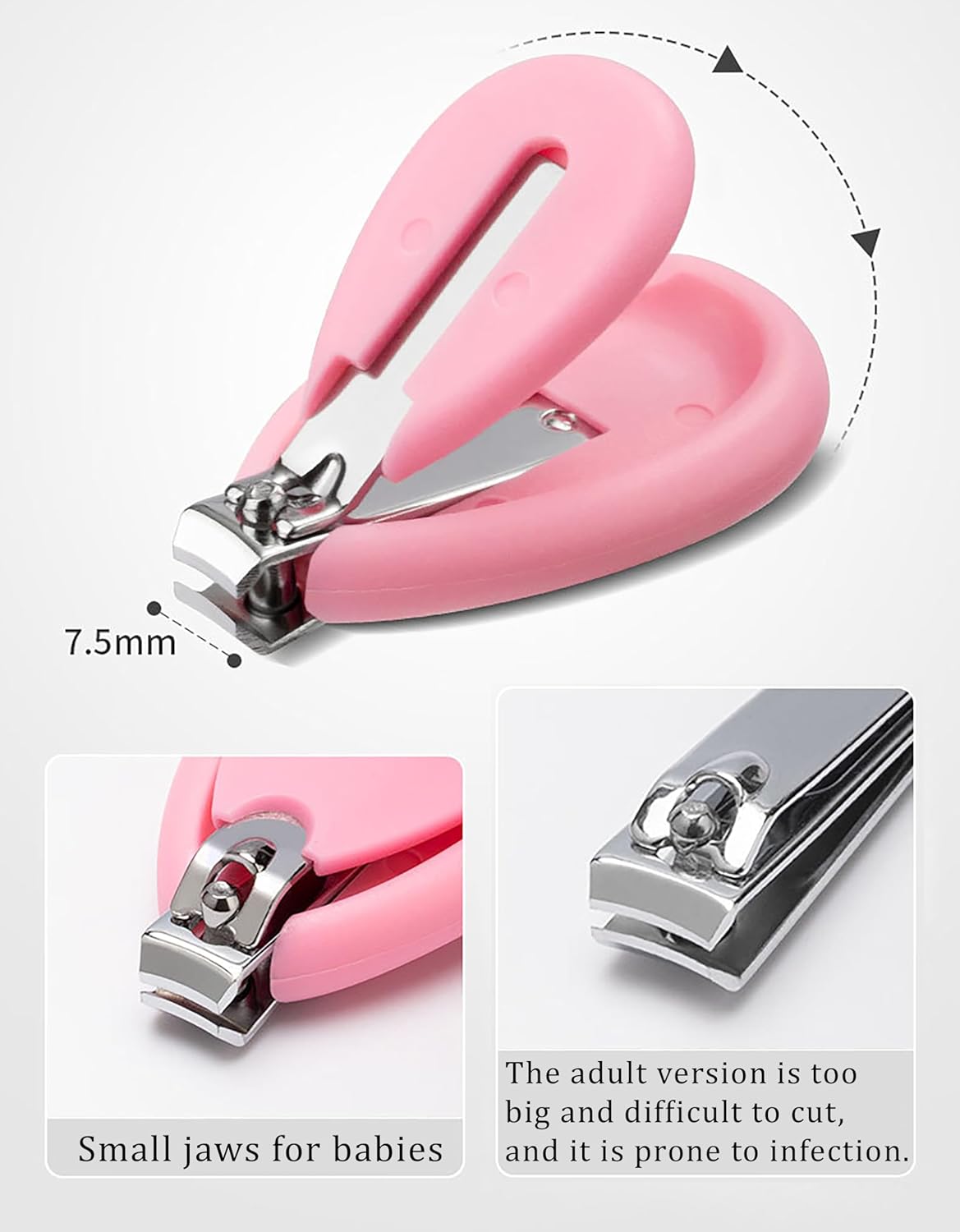 SYGA Baby, Infant and Toddler Pink Grooming Kit with Scissors - The Best Unique Baby Shower Gift for Girls and Boys