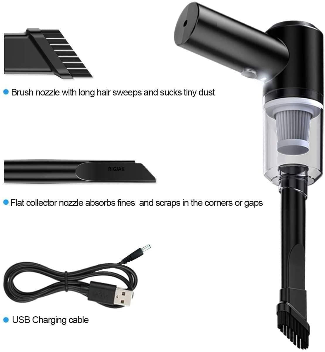 SHAYONAM Car Vacuum Cleaner 3 in 1 with 3 Attachments & Blower | Cordless Handheld Vacuum Cleaner for Wet & Dry Cleaning for Home/Office/Car/Keyboard/Travel/Sofa/Office()