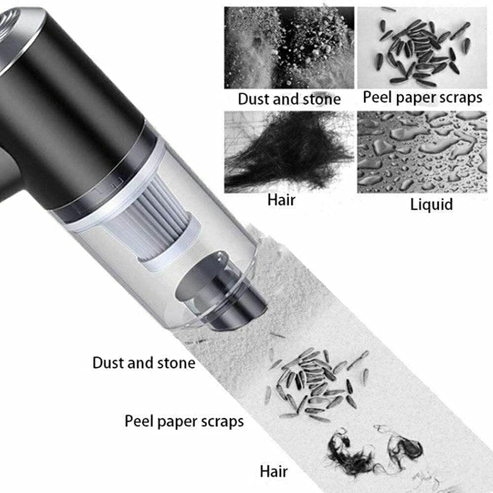 SHAYONAM Car Vacuum Cleaner 3 in 1 with 3 Attachments & Blower | Cordless Handheld Vacuum Cleaner for Wet & Dry Cleaning for Home/Office/Car/Keyboard/Travel/Sofa/Office()