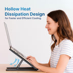 Geonix Trek T1 ABS Plastic Laptop Stand Height & Angle Adjustable | Foldable | Portable | Supports Maximum 5kg of Weight |Support Upto 17 inch