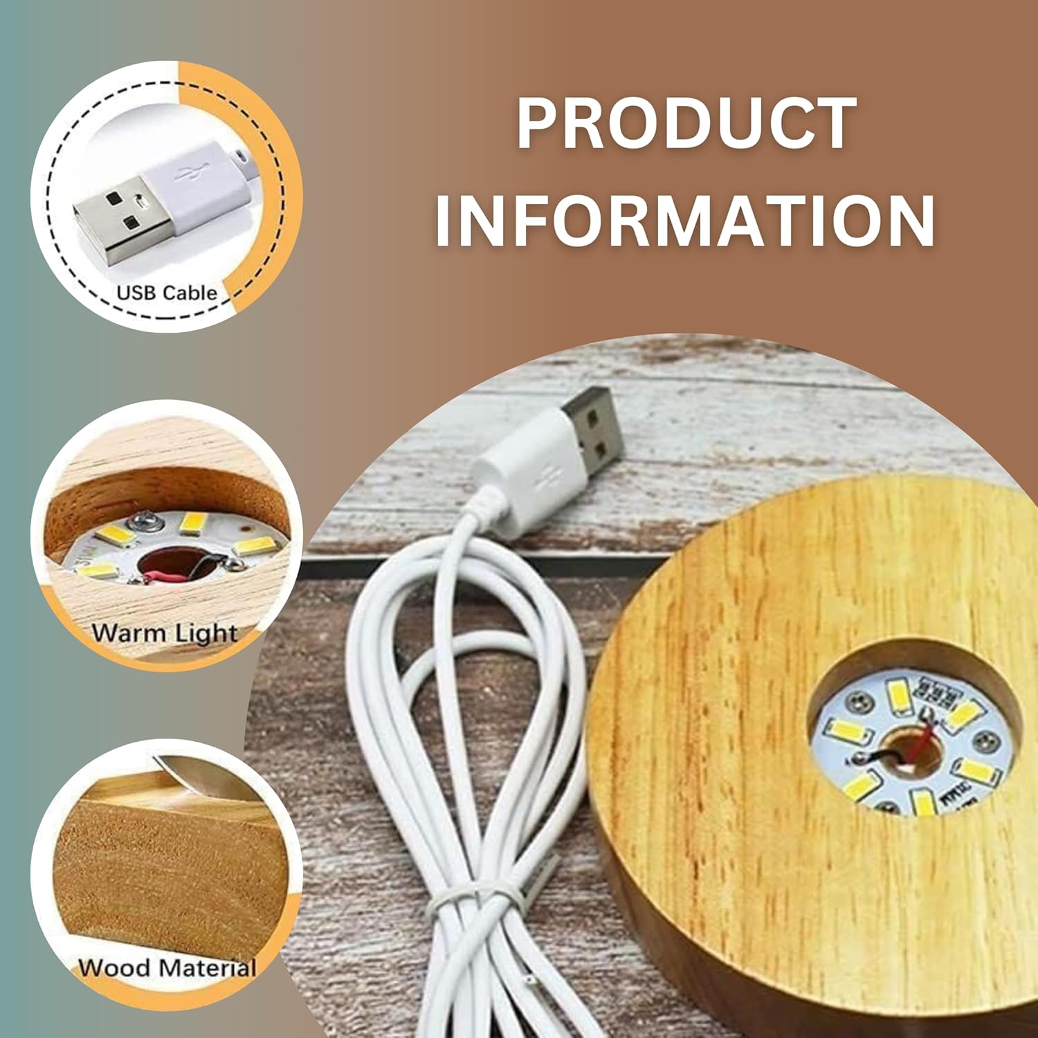 Universe Crystal Ball LED Night Lamp, Creative Engraved Night Light Wooden Base, Warm White Decorative Table Lamp for Home, Office, Bedroom, Birthday Gift (Solar Planet)