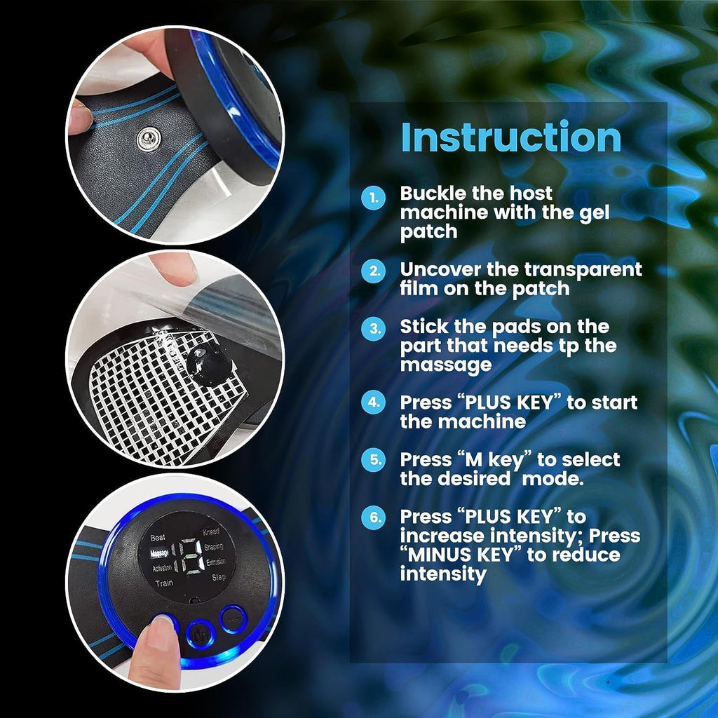 Massager Body machine for pain relief 8 mode & 19 strength level ems butterfly for shoulder legs massage neck mini back (Multicolour) 2025