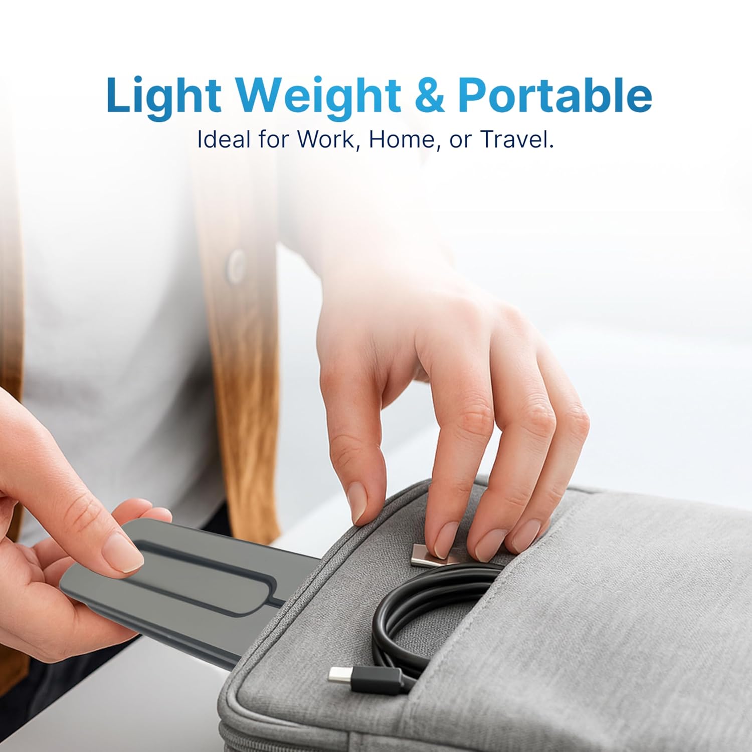 Geonix Trek T1 ABS Plastic Laptop Stand Height & Angle Adjustable | Foldable | Portable | Supports Maximum 5kg of Weight |Support Upto 17 inch