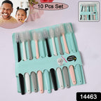 Kids Adults Ultra Soft-bristled Toothbrush With Cover (10 Pcs Set)