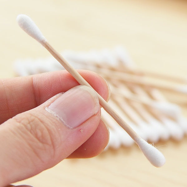 6016 Cotton Swabs Bamboo With Wooden Handles For Makeup Clean Care Ear Cleaning Wound Care Cosmetic Tool Double Head Biodegradable Eco Friendly (Pack Of 20)