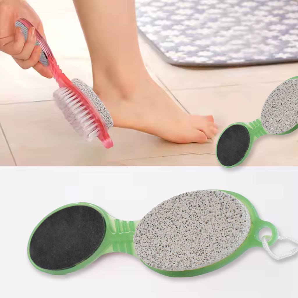 5 In 1 Pedicure Tool Pedicure Brush For Feet Foot Scrubber Foot File With Nail Cutter
