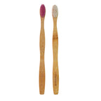Eco-friendly Natural Bamboo Toothbrush With Medium Bristles (2 Pc)