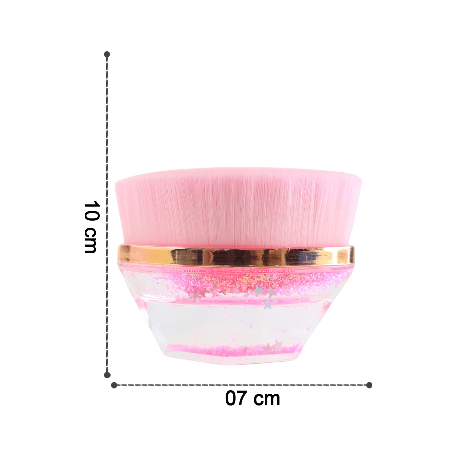 Glitter Cosmetic Brush With Starry Gel Base (1 Pc)