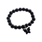 Black Beaded Fashion Bracelet (1 Pc)