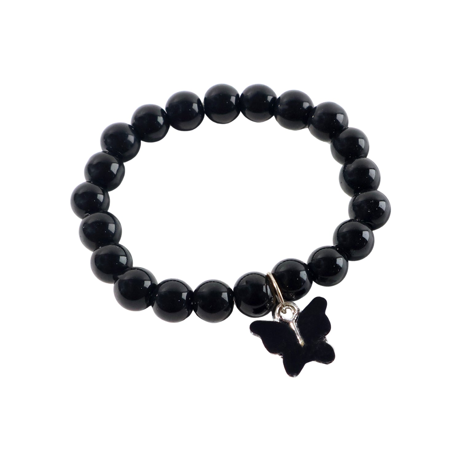 Black Beaded Fashion Bracelet (1 Pc)