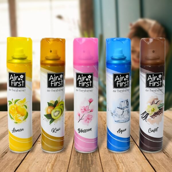 1382 Air Freshener  | Used In Office, Home, Hotels, Banquets, Carpet Etc, Room Spray Air Freshener, Mix Fragrance Lemon, Kiwi, Blossom, Aqua, Cafet (300 Ml Approx / 1 Pc)